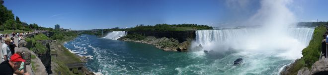 "Niagara falls panorama" by I, Sbittante. Licensed under CC BY-SA 3.0 via Wikimedia Commons 